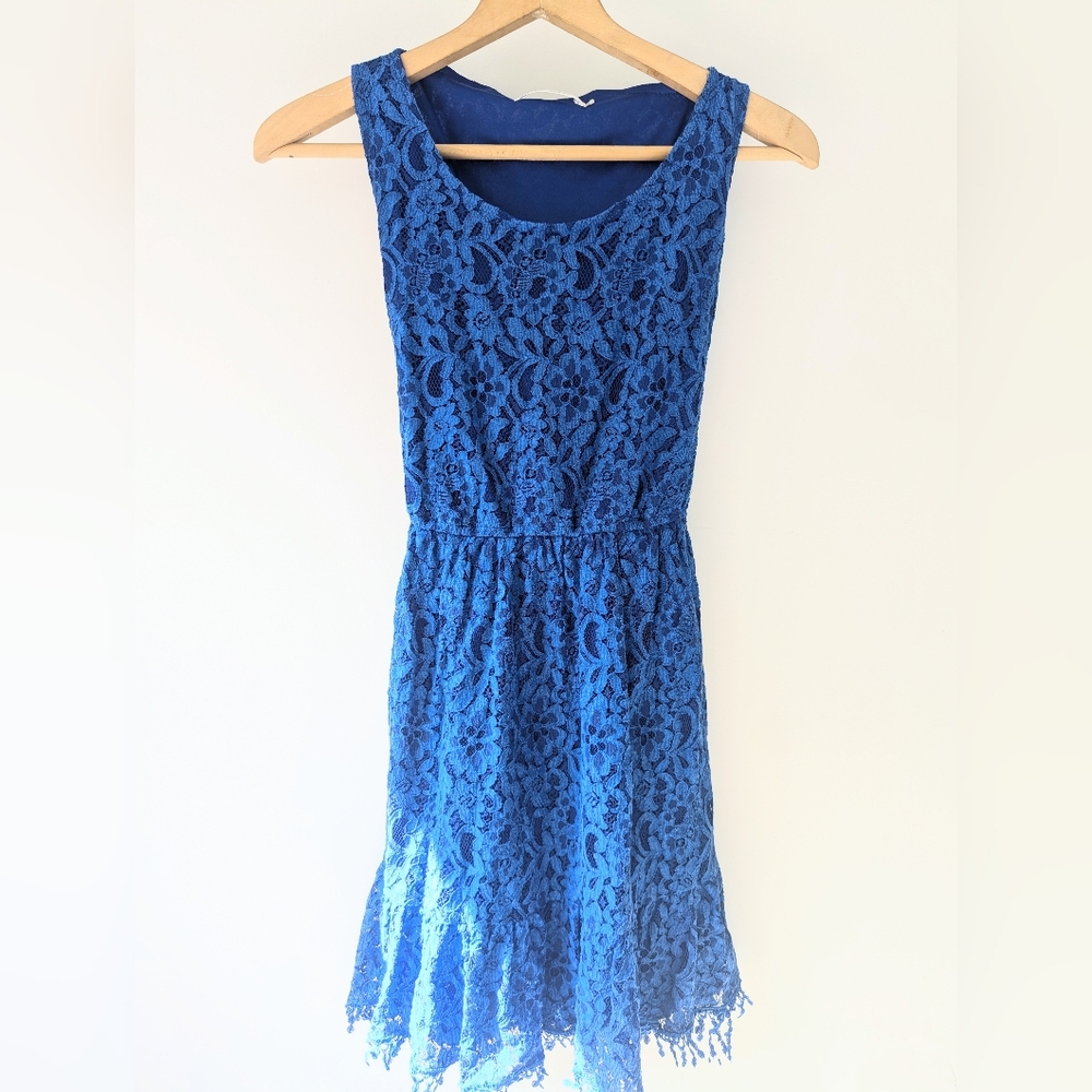 Royal Blue Lace Dress